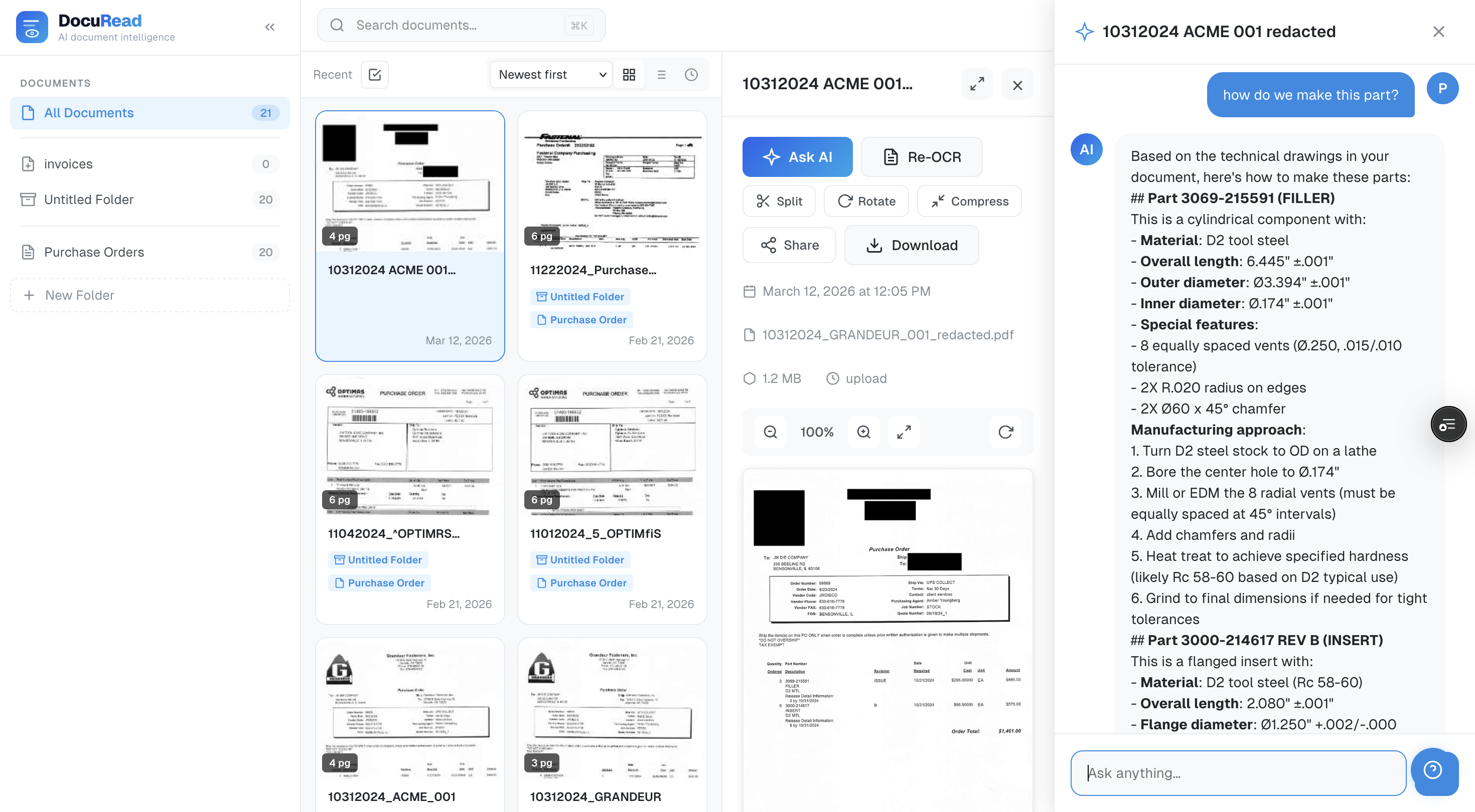 DocuRead — AI document knowledge base